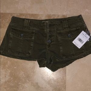 Free People green cargo shorts